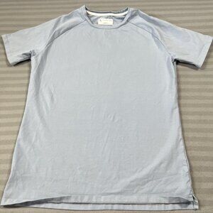 Tailored Athlete Shirt Mens Large Light Blue Everyday Crewneck Raglan Stretch